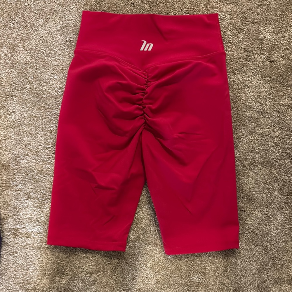 Muscle Nation scrunch bottom bike shorts.